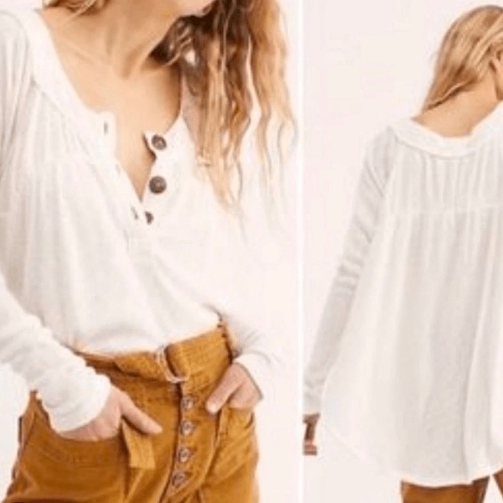 We The Free Cream Button-Down Shirt